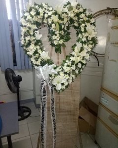 Funeral heart  Sympathy Standing Spray